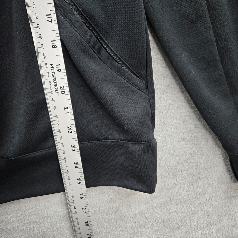 Nike Women Jacket Large Black Track Logo Swoosh Embroidered Pockets‎ Full Zip - Picture 5 of 12